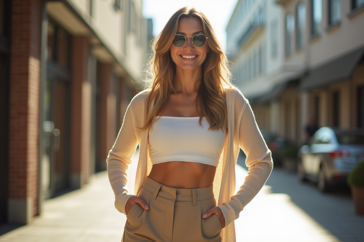 Techniques efficaces pour dissimuler son ventre avec un crop top